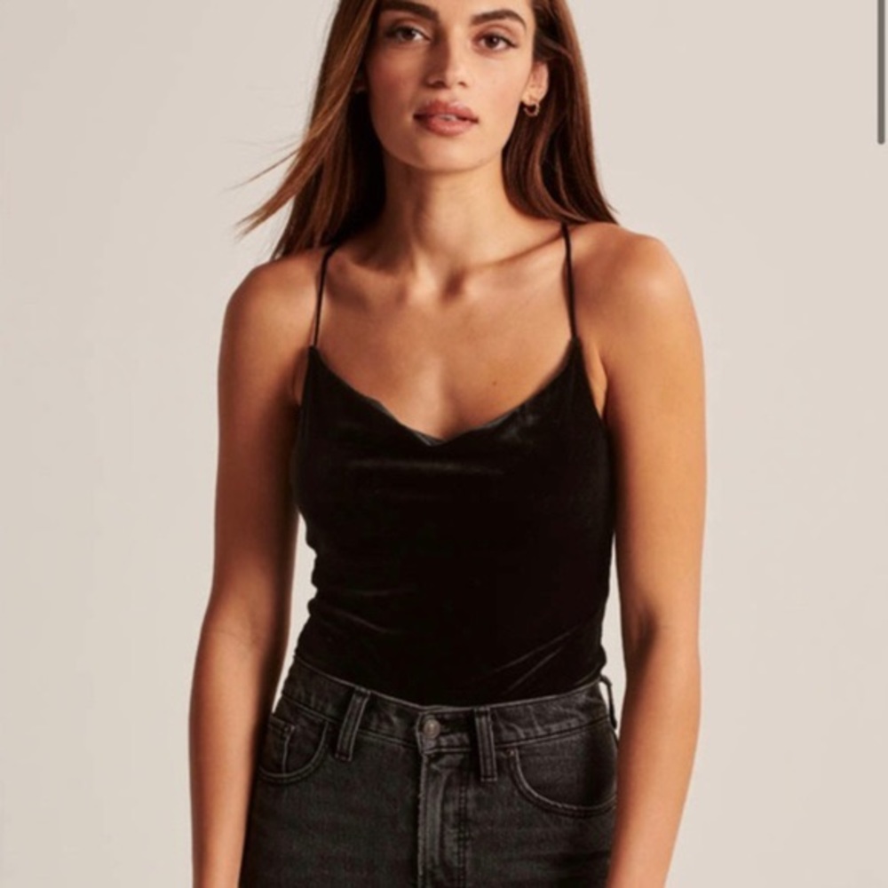 A&F Velvet Cowl Neck Bodysuit